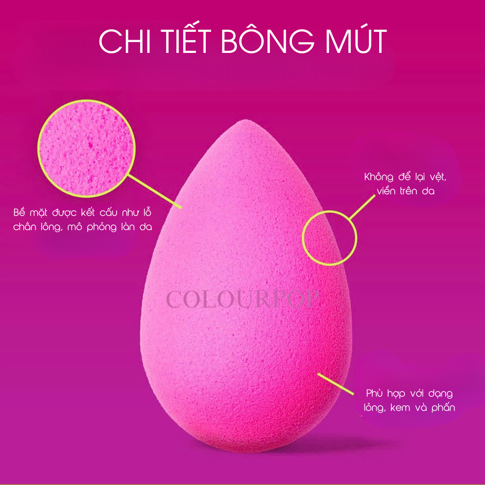 Mút Trang Điểm COLOURPOP Miracle Complexion Sponge Size L COM03